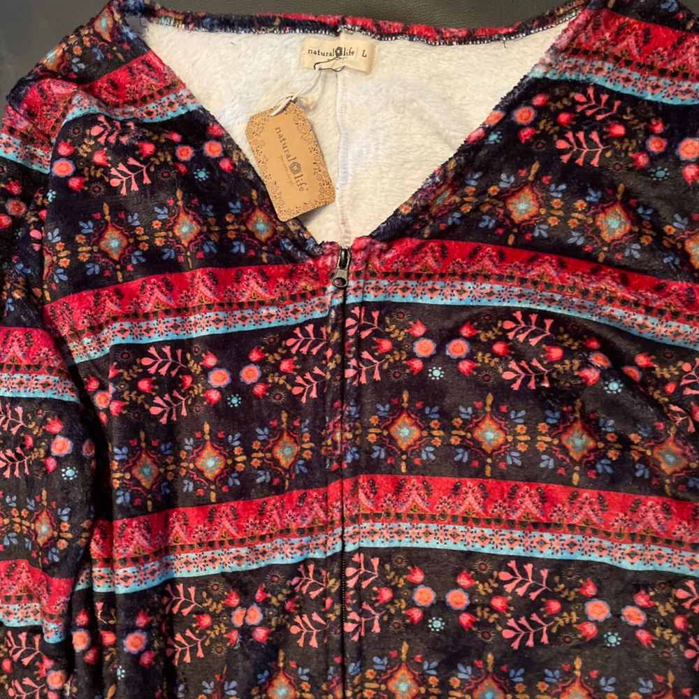 Natural Life Boho one Piece Fleece Pajama